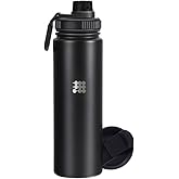 Cubitt Insulated Sports Hydro Water Bottle 24 oz, 2 Lids (Coffee Lid and Wide Mouth Twist Sports Lid), Stainless Steel, Double Walled. Cold for up to 24 hours, Hot for up to 12 hours