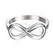 BORUO 925 Sterling Silver Ring High Polish Infinity Symbol Tarnish Resistant Comfort Fit Wedding Band Ring