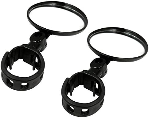 Handlebar End Glass Bike Mirrors 360 Rotation Rearview Mirror for Bicycle Mountain Bike (2 Packs) ย