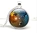 Glass Galaxy Pendant - Glass Pendant Necklace - Galaxy Glass Pendant