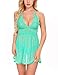 Ababoon Women Nightwear Lace Babydoll Strap Chemise Halter Lingerie Green