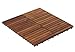 Bare Decor EZ-Floor Interlocking Flooring Tiles in Solid Teak Wood Oiled Finish (Set of 10), Long 9 Slat (Renewed)