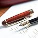 Golden State Ink [Top Rated Rosewood Fountain Pen] Designer Luxury Fountain Pens our Napa Valley Collection - Best 100% Handcrafted Pen Set with Case- Perfect for Gifts - Calligraphy Pen