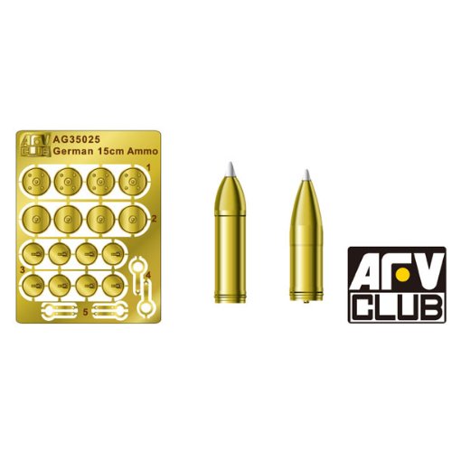 (Metal) 1/35 German 15Cm Heavy Infantry Artillery Shells Set (Ag35025) (Japan Import) (4716965900250)
