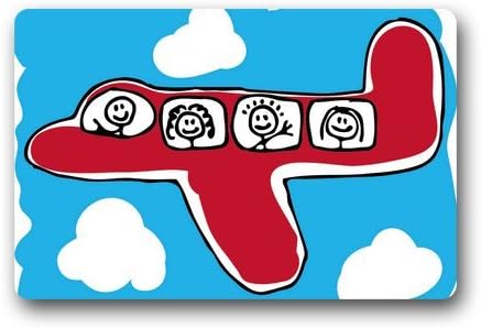 Custom Airplane Door Mats Cover Non-Slip Machine Washable Outdoor Indoor Bathroom Kitchen Decor Rug Mat
