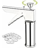 siddhmurti Kitchen Press with Stainless Steel Jalis, 12 Piece, Muruku Gripper Farsan Sev Maker Hand Press Pasta Maker