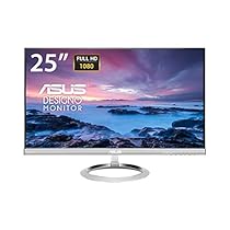 Asus MX259H - Monitor LED de 25" (Full HD, 1920x1080, HDMI x2, IPS, sonido Bang & Olufsen, sin marco, luz azul reducida), plateado