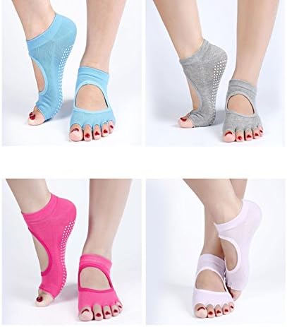 REALITY SHOW Non-slip Nice Warm Soft and Comfortable Cotton Yoga Socks(4 packs)