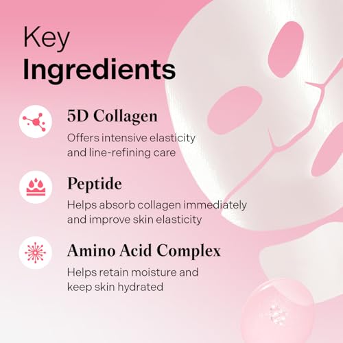 Torriden CELLMAZING Low Molecular Collagen Firming Gel Sheet Mask, 4 Sheets | Dual Wrinkle Improvement Benefits From Face to Neck | Minimize Pores & Wrinkles | Intense Hydration, Cruelty Free