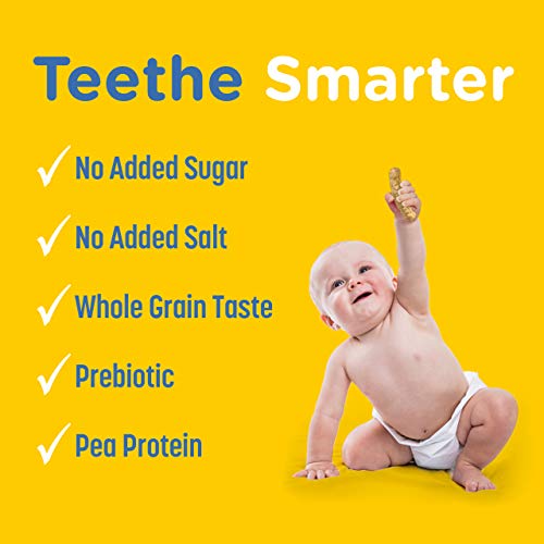 Healthy Times Organic Baby Teethers, Banana & Broccoli | 6 Ingredient Teether Snack, Easily Dissolves Without a Mess | For Babies 6-12 Months | 1.7 oz Bag, 1 Count