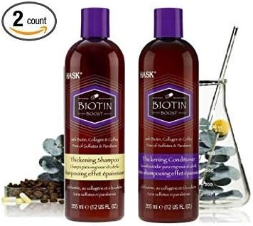 HASK Biotin Boost Thickening Shampoo and Conditioner (12 US FL OZ Each)