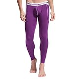 ZIHAN Men's Bamboo Fiber Low Rise Skinny Leggings Pants