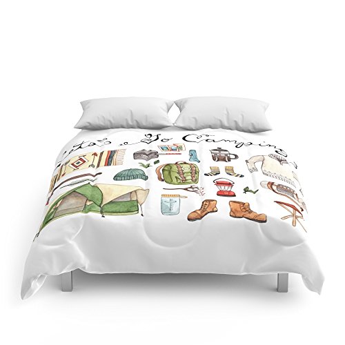Society6 Let's Go Camping Comforters Queen: 88" x 88"
