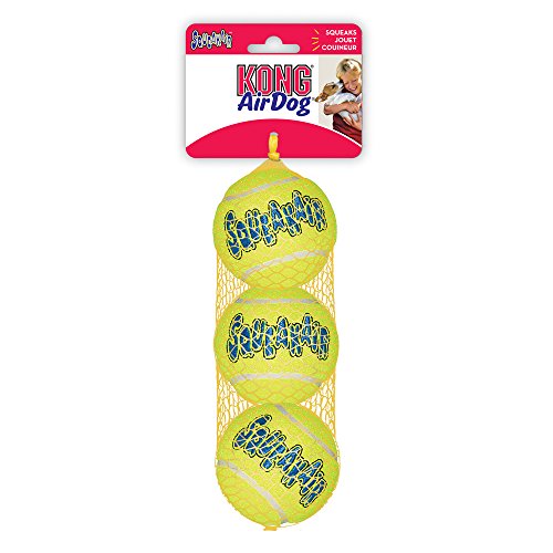 KONG Air Dog Squeakair Dog Toy Tennis Balls, Medium, 3-Pack
