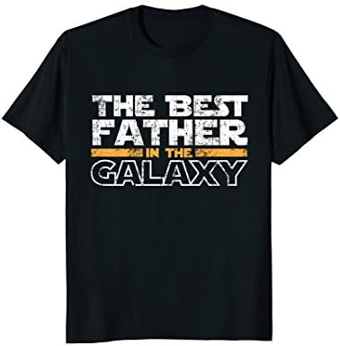 Mens Cool Dad Shirt Best Father In The Galaxy Space Fathers Day 2XL Black