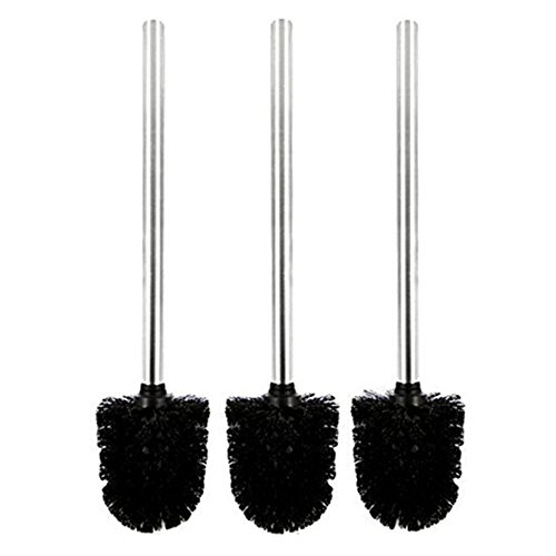 TXIN 3 Pieces Replacement Toilet Brush Toilet Cleaning Brush with Stainless Steel Handle and Toilet Bowl Brush Head