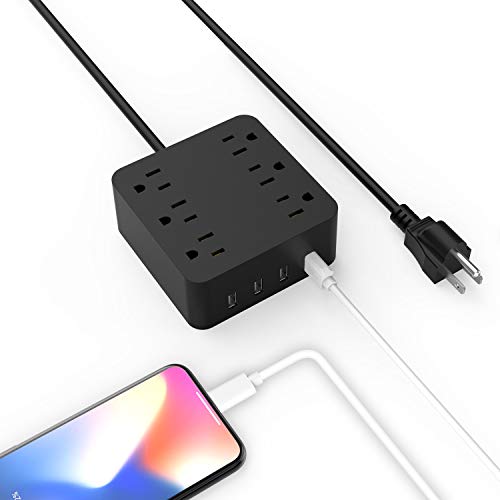 image for Yostyle Power Strip - 6 Outlet Surge Protector with 4 USB Ports Fast C