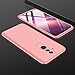 UNIYA Huawei Mate 20 Lite Case, 3 in 1 Hard PC 360 Degree Shockproof Protective Case Cover (Rose Gold)