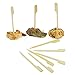 Houseables Bamboo Skewers, Appetizer Picks, Paddle Sticks, Toothpicks, 2000 Pcs, 3.5 Inch, Flat, Mini, Natural, Extra Sharp, BBQ Skewers, For Food, Barbecue Grill, Party, Sandwich, Kabob, Cocktail