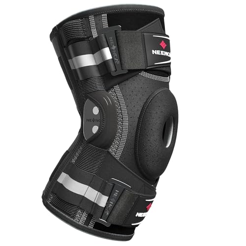 Neenca Kniebandage Gegen Knieschmerzen, Kniestütze Mit Scharnier Und Patentiertem X-Strap Befestigungssystem, Starke Stabilität Zur Schmerzlinderung, Bei Arthritis, Meniskusriss, Acl, Pcl, Mcl