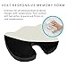 Coccyx Orthopedic Memory Foam Seat Cushion for Office Chair, Car, Wheel Chair and Bleachers, with Handle Anti-Slip Bottom. Relief from Back, Sciatica, Tailbone and Hemorrhoids Pain(Black)