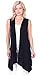 Popana Womens Sleeveless Lightweight Summer Open Front Long Duster Cardigan Vest Plus Size
