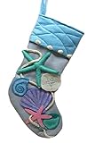 December Diamonds Embellished Sealife, Starfish and Shell Christmas Stocking