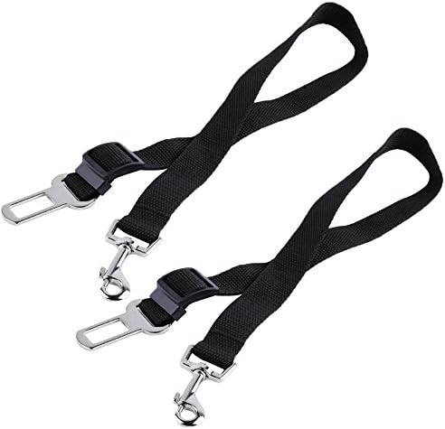Familybuy 2 Packs Adjustable Pet Dog Cat Car Seat Belt Safety Leads Vehicle Seatbelt Harness for Small/Medium/Large Dogs,Cats