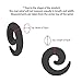 BodyJ4You 54PC Ear Stretching Kit - 14G-00G Beginner Gauges - Black Acrylic Tapers Spirals No Flare Plugs O-Rings - Lightweight Expanders Unisex Men Women