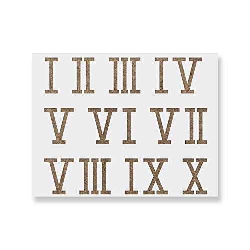 Roman Numerals Stencil Template - Reusable Stencil with Multiple Sizes Available