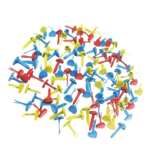 Operitacx 100pcs Heart-Shaped Metal Brads Fasteners for Scrapbooking DIY Crafts Cardmaking Decorative Paper Embellishments with Split Pins