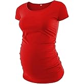 Maternity T-Shirts for Women Short Sleeve Pregnancy Shirts Bump Friendly Tops Maternity Tops Mama Tshirt Pregnancy Essentials