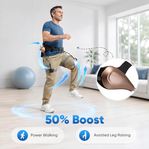 Dispositif de Marche exosquelette, Déambulateur de rééducation à vitesse réglable en continu, Exosquelettes Réglables pour Jambe, Destinées Aux Adultes et Aux Personnes âgées