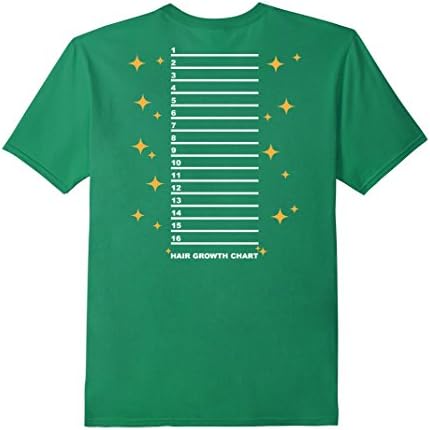 Men's Hair Measurement Shirt With Lines in Inch XL Kelly Green