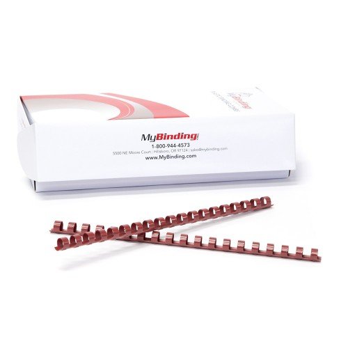 Maroon Plastic Binding Combs - 100pk (7/16" - 70 Sheets)