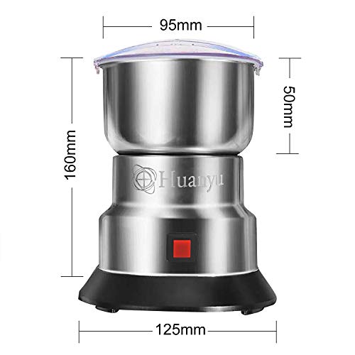 Huanyu 550w Getreidemühlen Elektrische Getreidemühle Multi-Zerkleinerer für Kaffeebohnen Gewürz Pfeffer Kräuter Nüsse… – Bild 3