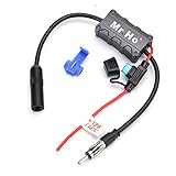 Mr. Ho Car Antenna Radio FM or AM Signal Amplifier Booster 12V for Mitsubishi Toyota Buick Audi Nissan Honda Cars Series, Black