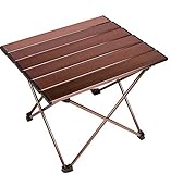 YuCheng Foldable Camping Side Table Portable Aluminum Desk with Carry Bag for Indoor and Outdoor Picnic, Camp, BBQ, Beach, Boat,Fishing, Hiking and Travel, Lightweight,Easy to Clean