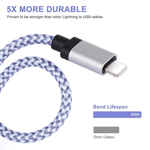 Phone Charger Cable 4Pack 3FT Charger Cable and Sync Cable,High Speed Charging Cord Compatilble with iPhone XR XS XS Max X 8 8 Plus 7 7 Plus 6 6s Plus SE 5 5s 5c (white)
