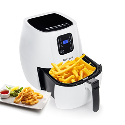 Click Here to See More Images WEWespace Deep Air Fryer 3.7QT, 1350W - Comes with Recipes CookBook - Easy-to-clean - Dishwasher Safe Touch Screen Control- Auto Shut off and Timer