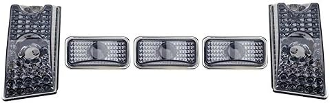 5pcs Auto Cab Roof Marker Running Light Lens Cover fits 2003-2009 Hummer H2-Smoke