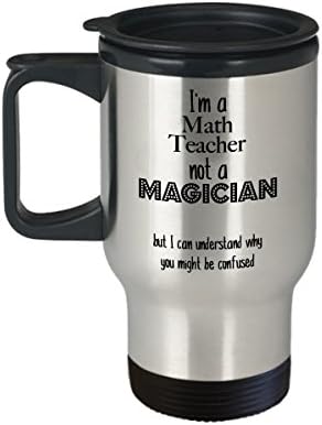 Funny Math Teacher Mug, Gift for Teachers Unique Stainless Steel Travel Coffee Mug