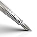 Wordsworth & Black Fountain Pen Set[Silver Chrome]-Medium Nib-Journaling and Calligraphy-Smooth Writing Pens- 6 Free Ink Cartridges & Ink Refill Converter-Luxury Gift-Perfect for Men & Women