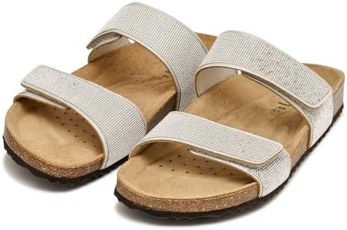 Sandalo piatto da donna D BRIONIA R D, argento, 39 EU