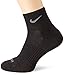 Nike Dri-FIT Cushion Quarter 3 Pack Black/Flint Grey LG (Men's Shoe 8-12, Women's Shoe 10-13)