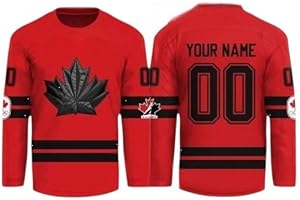 Canada Hockey Team Jersey Custom Name Number, Stitched Winter Games Jersey, Black White Red