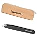 Tweezers for Eyebrows | Black | Precision Slant Tip Tweezer | For Eyebrow Shaping | Hair Removal and Ingrown Hair Treatment | Surgical Grade Stainless Steel | For Men and Women | By Tweezees