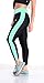 iloveSIA Women's Yoga Leggings Athletic Pants with Pocket Size M Black+Lake Blue