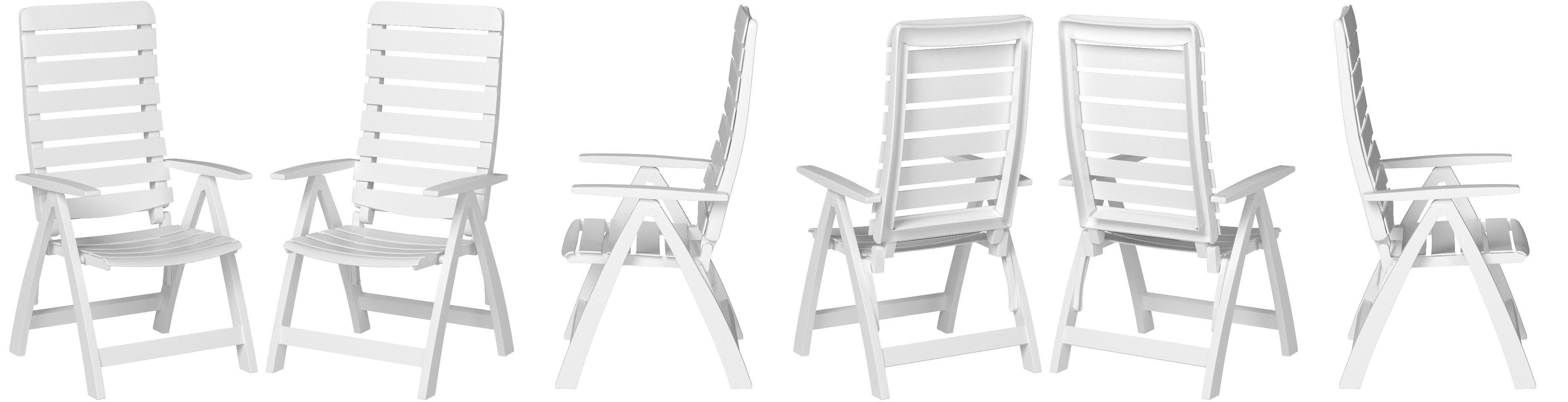 White Resin Folding Chair White Fan-back Plastic Folding Chair