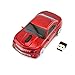 Usbkingdom 2.4GHz Cool 3D Sport Car Shaped Wireless Mouse Ergonomic Optical Cordless Mice with USB Receiver for PC Laptop Computer 1600DPI 3 Buttons Red